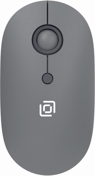 Мышь Oklick 408MW графитовый оптическая 1600dpi silent беспров. USB для ноутбука 4but (2007533) Oklick 2007533