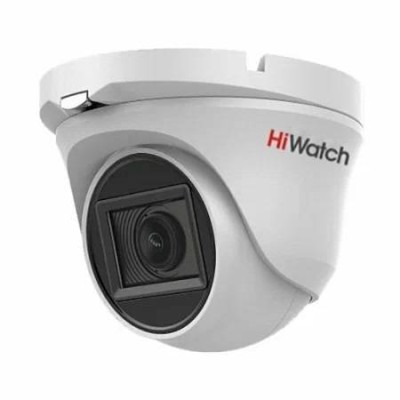 HiWatch DS-T283(B)(2.8mm) Купольная аналоговая камера, 1920x1080, 2 Мп, CMOS, 25 кадр/сек, EXIR до 20 м, IP66, пластик
