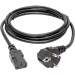 Кабель питания C13 to Schuko, 10A, 250V, 17 AWG, 1.8 метра ,черный Tripp Lite P054-006