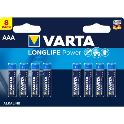 Батарейка Varta LONGLIFE POWER (HIGH ENERGY) LR03 AAA BL8 Alkaline 1.5V (4903) (8/160) VARTA 04903121418