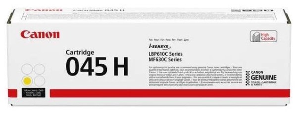 Картридж CANON 045H Y желтый, увеличенной емкости  2200 стр