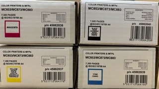 Тонер-картриджи для OKI MC853 MC873 MC883 (комплект) 45862837, 45862838, 45862839, 45862840