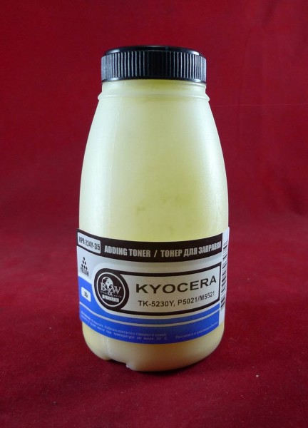 Тонер для Kyocera TK-5230Y, P5021/M5521 Yellow (фл. 35г) 2.2K B&W Premium фас.Россия