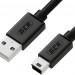 Greenconnect Кабель 3.0m USB 2.0, AM/mini 5P, черный, 28/28 AWG, экран, армированный, морозостойкий, GCR-UM2M5P-BB2S-3.0m Greenconnect USB 2.0 Type-AM - miniUSB 3м