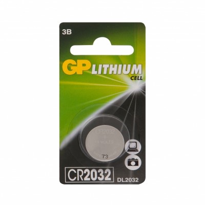 Литиевая дисковая батарейка GP Lithium CR2032 - 1 шт. в блистере GP 4891199003721