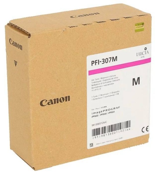 Картридж CANON PFI-307 M пурпурный,  330 мл