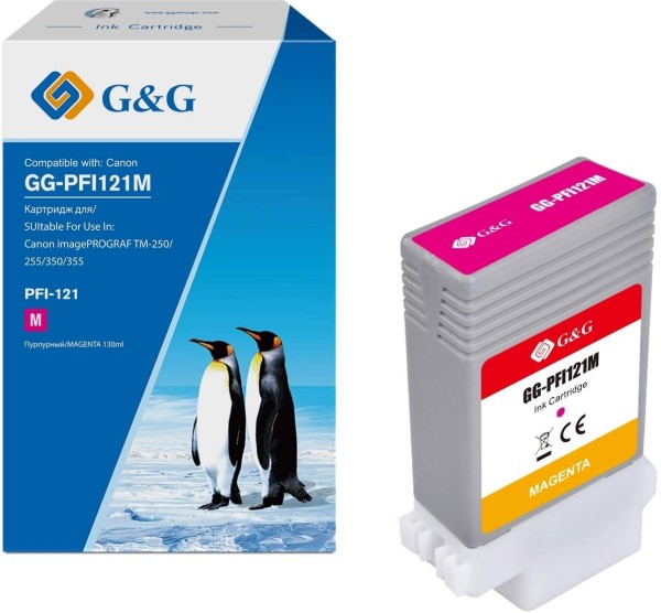Картридж струйный G&G, аналог Canon 6267C001 пурпурный 130ml