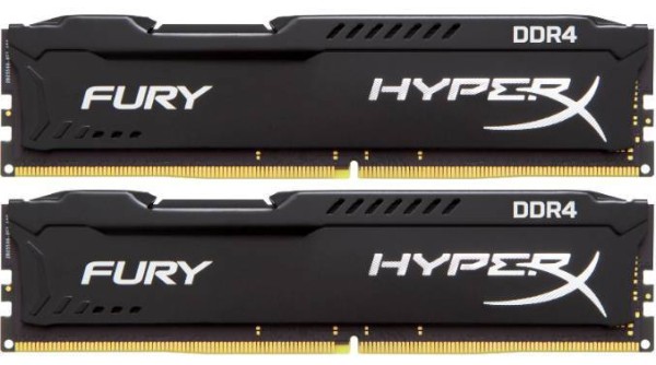 Модуль памяти Kingston 8GB 2133МГц DDR4 CL14 DIMM (Kit of 2) HyperX FURY Black 