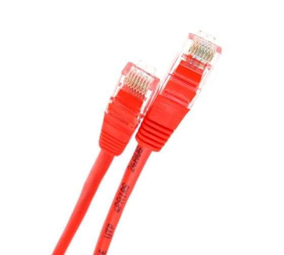 Патчкорд литой "Telecom" UTP кат.5е 15,0м красный