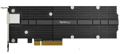 Synology E10M20-T1 Сетевая карта, 10GB, RJ-45, PCIe 3.0x8, PCIe NVMe 22110/2280, M-key, 2 слота