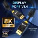 GCR Кабель PROF 1.5m DisplayPort v1.4, 8K 60Hz, 4K 165Hz, черный, ферритовые кольца Greenconnect GCR-53968
