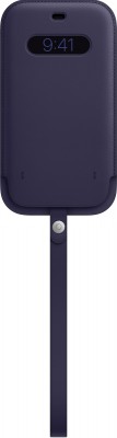 Чехол MagSafe для iPhone 12 Pro Max Кожаный чехол-конверт MagSafe для iPhone 12 Pro Max, тёмно-фиолетовый цвет