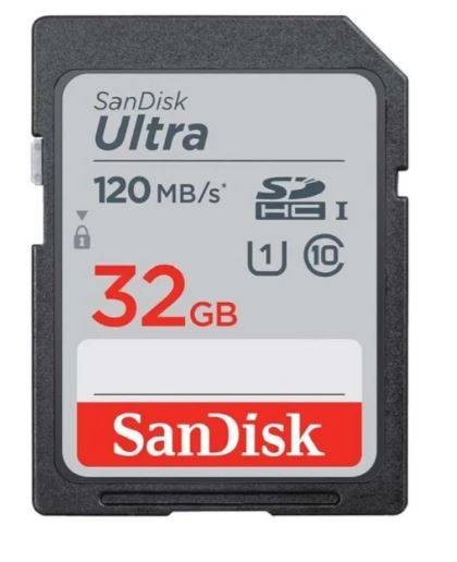 Флеш карта SD 32GB SanDisk SDHC Class 10 UHS-I Ultra 120MB/s