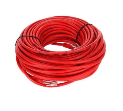 Патчкорд литой "Telecom" UTP кат.5е 20,0м красный