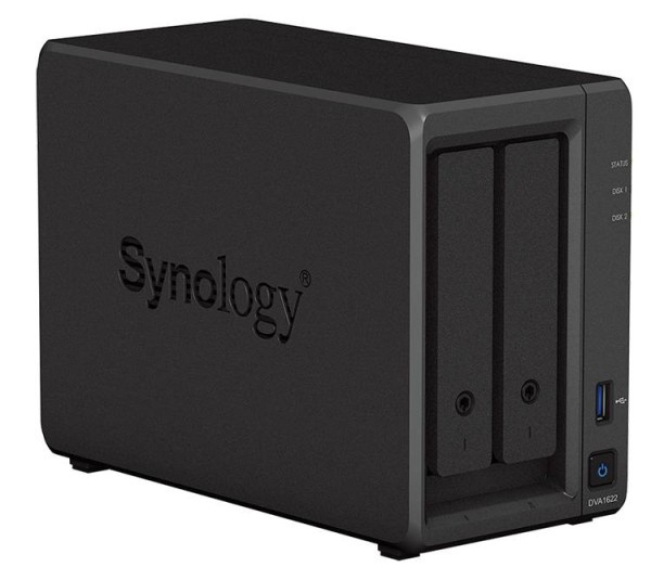 Synology DVA1622 Сетевое хранилище 2x3.5" SATA, Intel Celeron J4125/4x2.0GHz, 6GB DDR4, 1x1 Гбит/с, 2xUSB 3.0, 1xHDMI