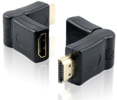 Адаптер переходник HDMI-HDMI Greenconnect GC- CV308 HDMI Тип А 19M AM / Тип А 19F AF 180 град, золотой разъем, пакет Greenconnect HDMI-HDMI 19M / 19F угол вращение 180 градусов