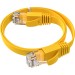 GCR Патч-корд PROF плоский прямой 1.0m, UTP медь кат.6, желтый, 30 AWG, ethernet high speed 10 Гбит/с, RJ45, T568B, GCR-52823 Greenconnect GCR-52823