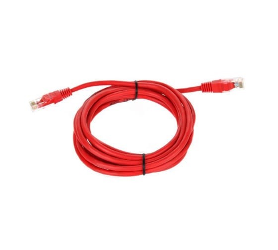 Патчкорд литой "Telecom" UTP кат.5е 3,0м красный