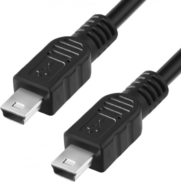 Greenconnect Кабель 0.2m USB 2.0, MiniUSB, M/M, черный, 28/28 AWG, GCR-50817 Greenconnect miniUSB - miniUSB 0.2м