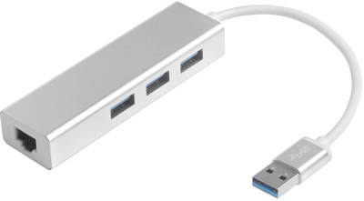 Greenconnect USB 3.0 Разветвитель на 3 порта + 10/100Mbps Ethernet Network metall Greenconnect GCR-AP05