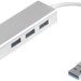 Greenconnect USB 3.0 Разветвитель на 3 порта + 10/100Mbps Ethernet Network metall Greenconnect GCR-AP05