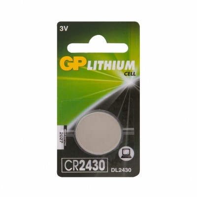 Литиевая дисковая батарейка GP Lithium CR2430 - 1 шт. в блистере GP 4891199003738