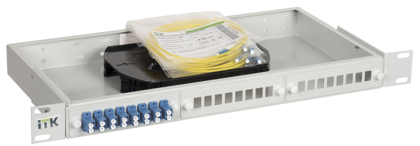 1U кросс укомплектованный: LC (duplex) 24шт;  (OS2) ITK FOBX24-1U-24LCUD09