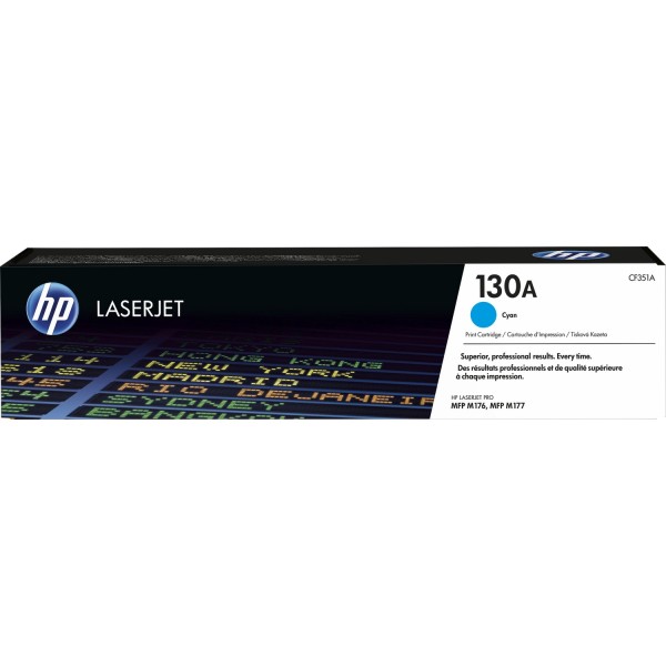Тонер-картридж HP 130A Cyan LaserJet Toner Cartridge (CF351A)