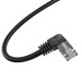 GCR Патч-корд прямой 0.5m UTP кат.5е, черный, правый угол, литой, ethernet high speed, RJ45, T568B, GCR-53143 Greenconnect RJ45(m) - RJ45(m) Cat. 5e UTP  0.5м черный