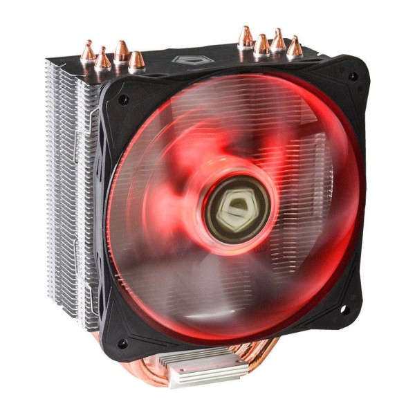 Кулер CPU ID-Cooling SE-214 (универсальный, 130W, 16.2-29.2 dB, 800-1800 rpm, 123мм, 4pin, медь+алюминий, красная подсве