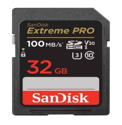 Флеш карта SD 32GB SanDisk SDHC Class 10 V30 UHS-I U3 Extreme Pro 100/90MB/s