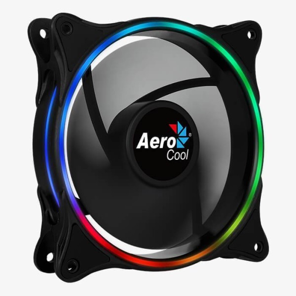 Вентилятор Aerocool Eclipse 12  120×120×25mm (19.8 dB-A, 12 V, 4,56W, 500~1500 R.P.M, 6 PIN (PWM), RGB) (4718009158122)