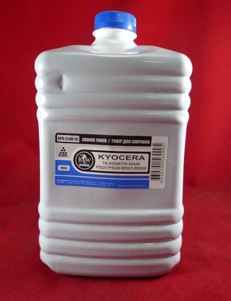Тонер для Kyocera TK-5220/5230/5240/5140/5150/5160/5270/5280/5290/8115/895/590/580 Black (фл. 1кг) B&W Premium