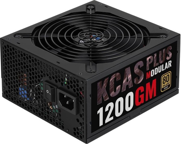 Блок питания Aerocool KCAS PLUS 1000GM <1000W, (20+4+4+4+4) pin, 6x(6+2) pin, 10xSATA, 6xMolex, 14 см, 80+ Gold, кабель 