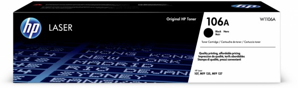 Тонер-картридж HP 106A Black Original LaserJet Toner Cartridge (W1106A)