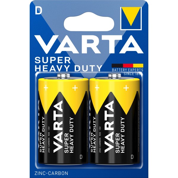 Батарейка Varta SUPERLIFE R20 D BL2 Heavy Duty 1.5V (2020) (2/24/120) VARTA 02020101412