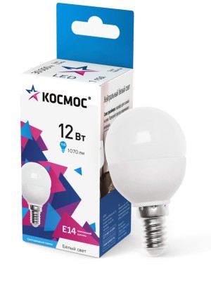 Лампа светодиодная Космос LkeLED12wGL45E1445