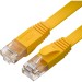 GCR Патч-корд PROF плоский прямой 3.0m, UTP медь кат.6, желтый, 30 AWG, ethernet high speed 10 Гбит/с, RJ45, T568B, GCR-52829 Greenconnect GCR-52829
