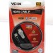Кабель HDMI 19M/M,ver. 2.0, 4K@60 Hz 3m VCOM <CG579-3M> VCOM HDMI (m) - HDMI (m) 3м