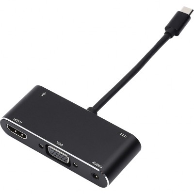 Переходник 0.1 m Type-C(m) => HDMI+VGA+USB ATcom AT2810