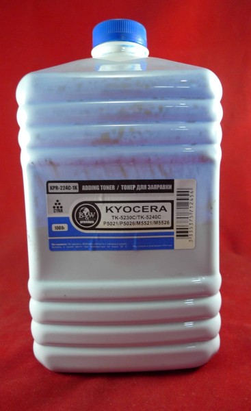 Тонер для Kyocera TK-5220/5230/5240/5140/5150/5160/5270/5280/5290/8115/895/590/580 Cyan (фл. 1кг) B&W Premium