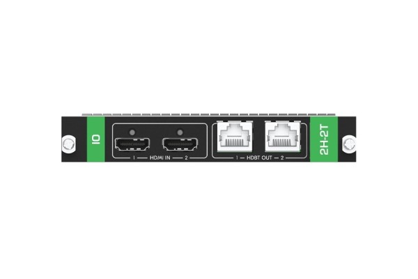 Модуль Kramer Electronics [MC3-2H-2T/STANDALONE] c двумя масштабируемыми входами HDMI и двумя выходами HDBaseT (витая пара), передача HDMI, аудио, двунаправленного RS-232, Ethernet и ИК; увеличенное расстояние передачи, поддержка 4К60 4:4:4, PoE (требу