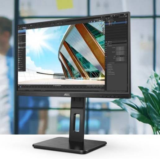 МОНИТОР 27" AOC 27P2C Black с поворотом экрана (IPS, 1920x1080, 75Hz, 4 ms, 178°/178°, 250 cd/m, 50M:1, +HDMI, +DisplayP