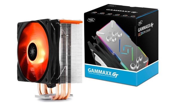 Кулер CPU DEEPCOOL GAMMAXX GT (универсальный, 140W, 18-29 dB, 500-1500 rpm, 120мм, 4pin, медь+ алюминий, подсветка) RTL 