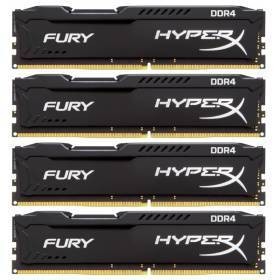 Модуль памяти Kingston 16GB 2666МГц DDR4 CL15 DIMM (Kit of 4) HyperX FURY Black 