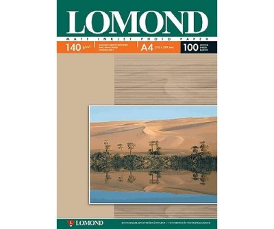 Фотобумага LOMOND Односторонняя Матовая 140г/м2, A4(21x29см) 25л.