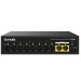 Tenda S110GPC Коммутатор неуправляемый PoE, 10 портов, 8x100 Мбит/с, 2х1 Гбит/с, PoE 8х30 Вт (до 80 Вт), настольный