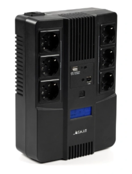 ИБП Бастион SKAT-UPS 800-AID-IN-1x9, 220В, 480Вт, дисплей, 1 АКБ 9Ач внутр.