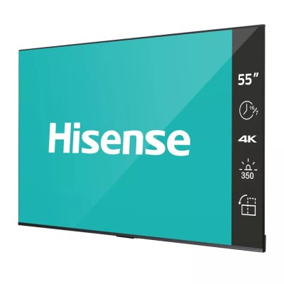 Информационный дисплей Hisense 55" 55DP30FE 350 nit, 4K, DLED, 16/7, RAM 2GB, ROM 16GB, Android 9, Landscape & Portrait