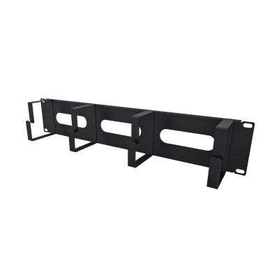 Горизонтальный кабельный органайзер ONTEK CO2U4/70-7035 19", 2U, 4 кольца глубиной 70 мм, металл, RAL 7035
